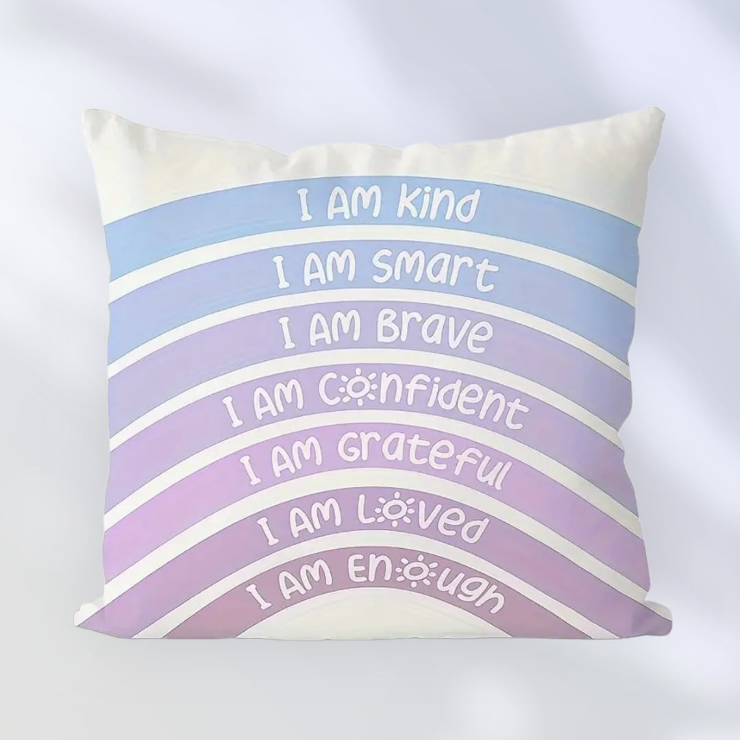 Positive Affirmations Decorative Pillow Cover – Motivational Accent