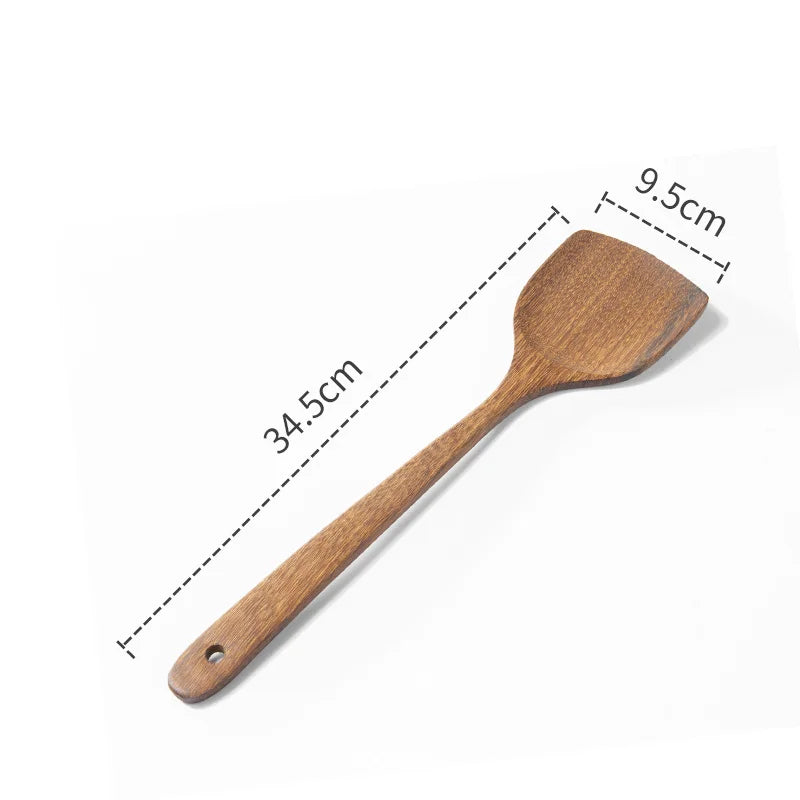 DecorBites™ Kitchen Utensils Set with Wooden Handles