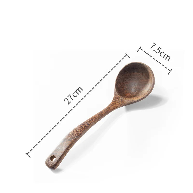 DecorBites™ Kitchen Utensils Set with Wooden Handles