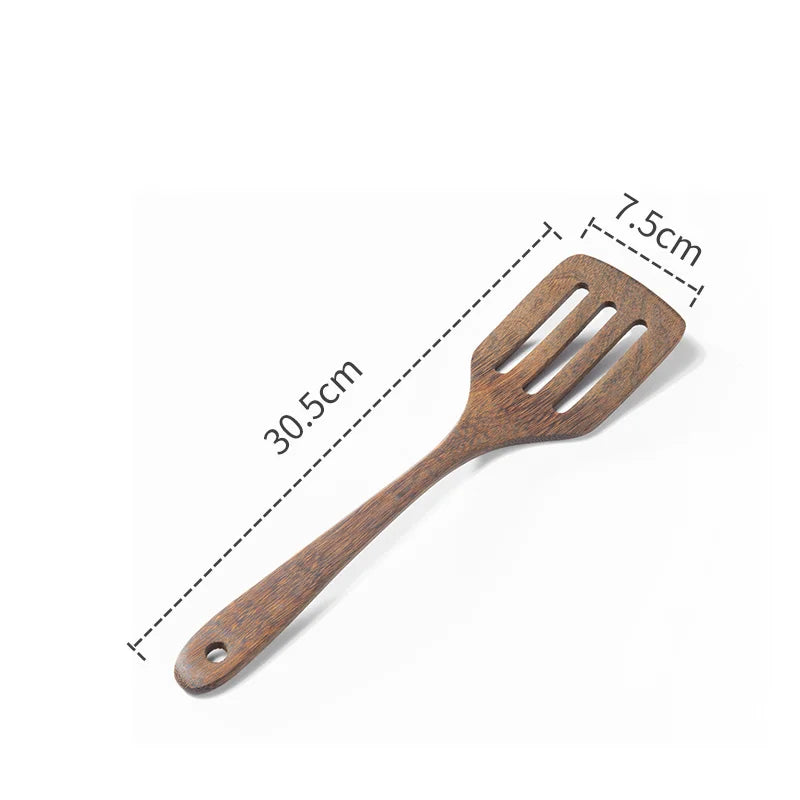 DecorBites™ Kitchen Utensils Set with Wooden Handles