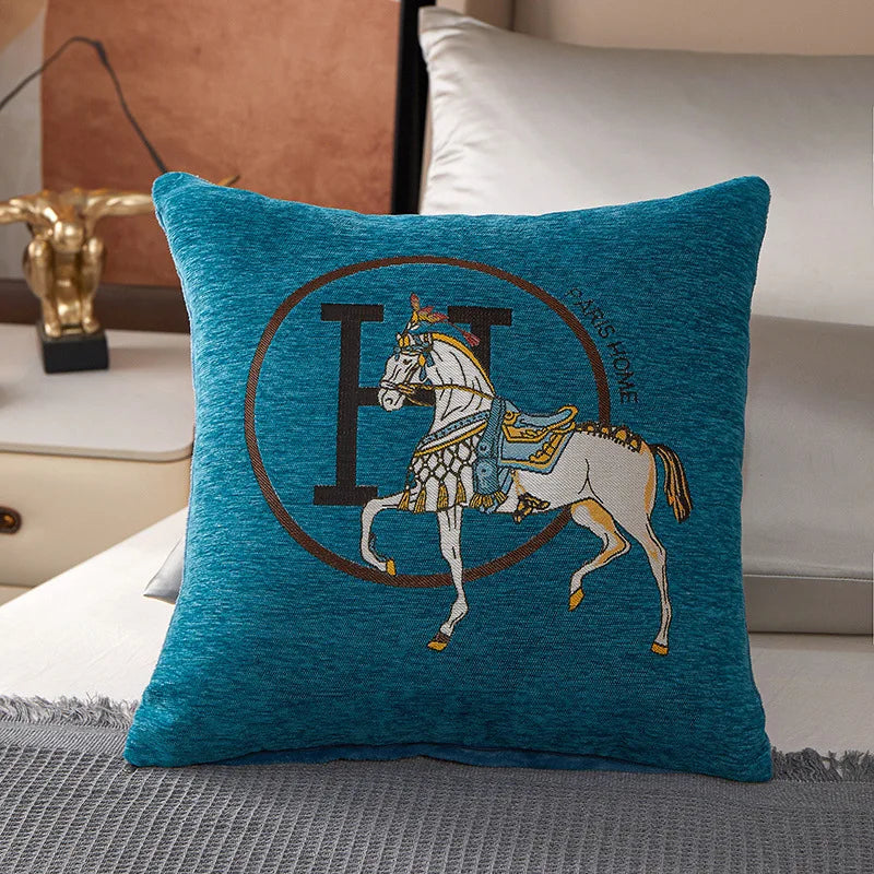DecorBites™ Cotton Home Logo Pillow Cover – Decorative Throw