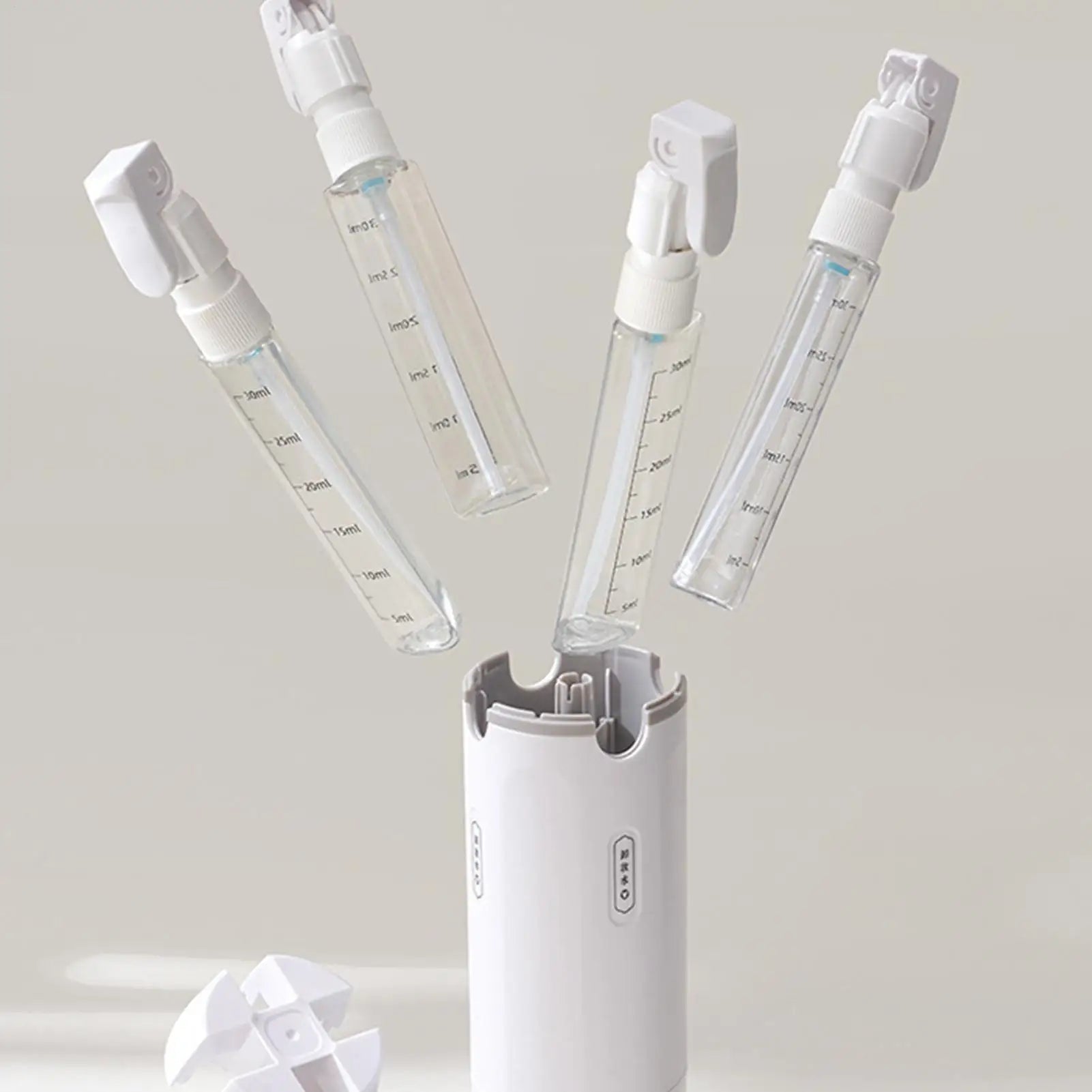4-in-1 Travel Refillable Dispenser Bottles – Leak-Proof Portable Toiletry & Cosmetic Container