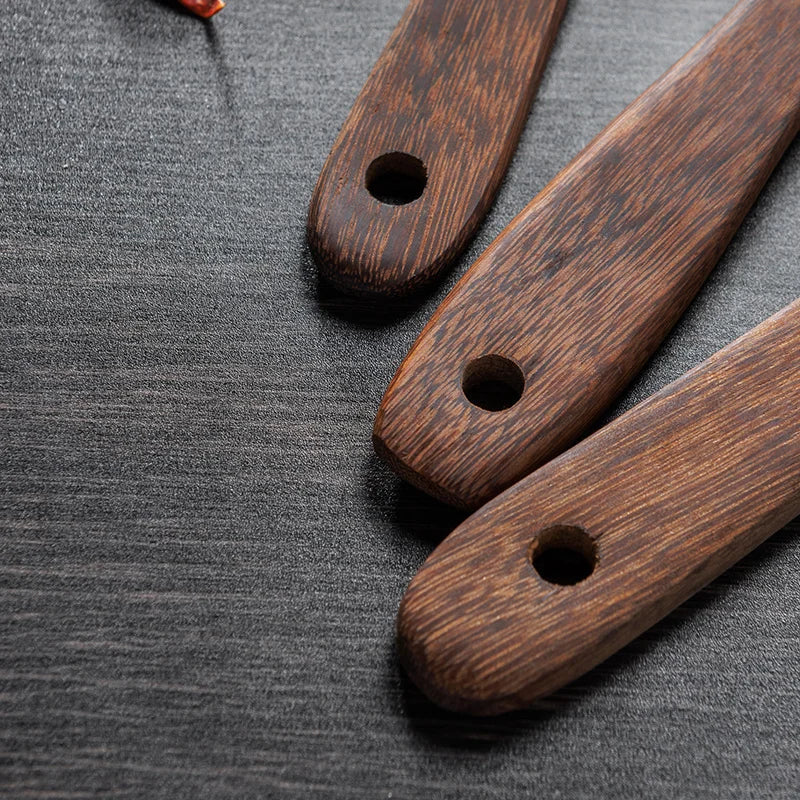 DecorBites™ Kitchen Utensils Set with Wooden Handles
