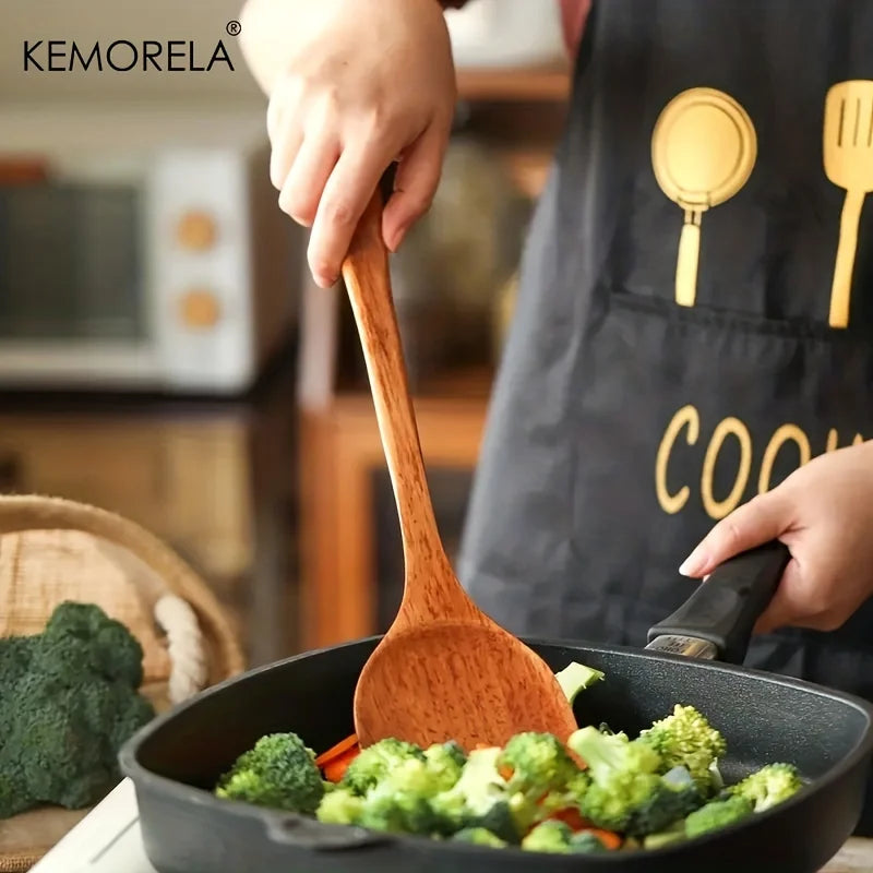 DecorBites™ 4-Piece Wooden Kitchen Utensil Set for Non-Stick