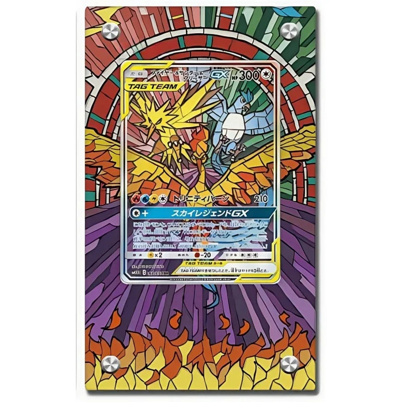 Pokemon Self-Made Acrylic Cartoon Anime Peripheral Articuno Mewtwo Charizard Gengar Wobbuffet Psyduck Kingdra Card Display Stand