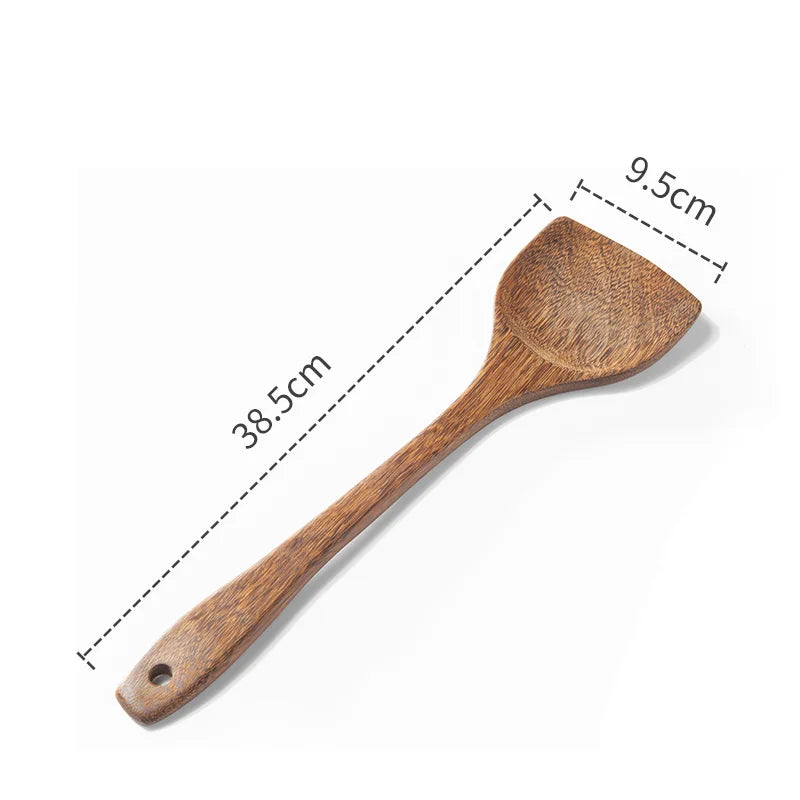 DecorBites™ Kitchen Utensils Set with Wooden Handles