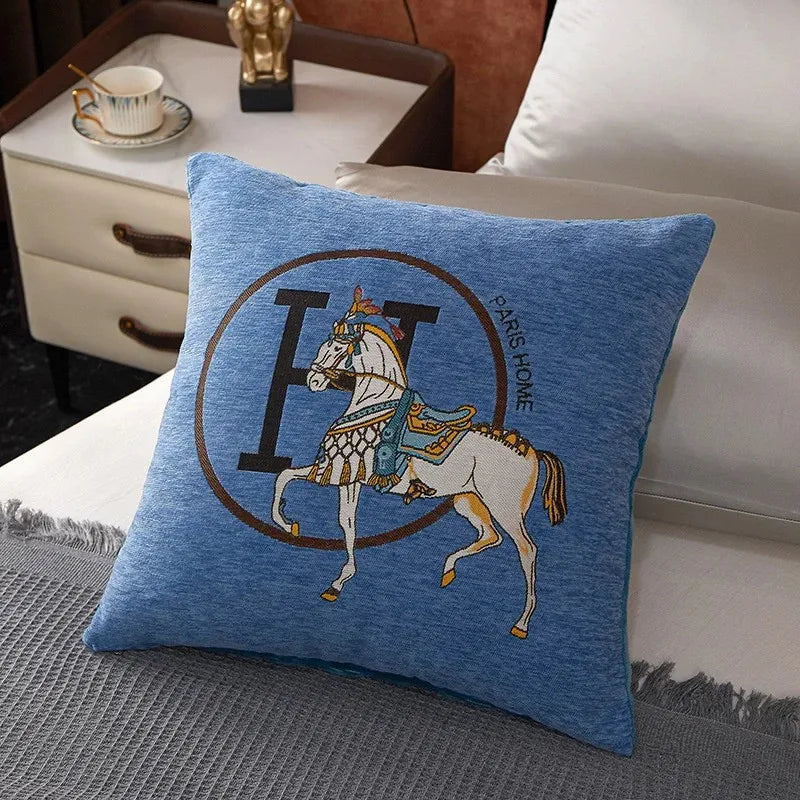 DecorBites™ Cotton Home Logo Pillow Cover – Decorative Throw