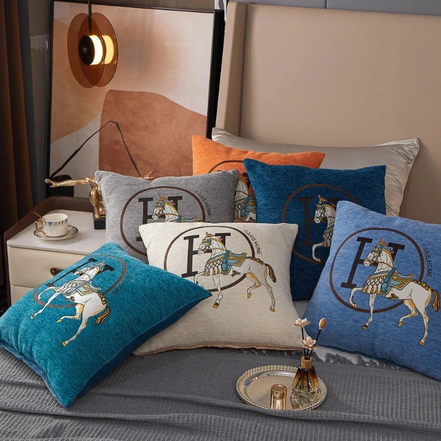 DecorBites™ Cotton Home Logo Pillow Cover – Decorative Throw