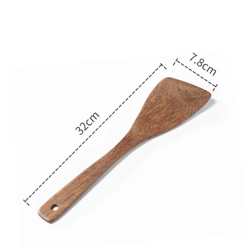 DecorBites™ Kitchen Utensils Set with Wooden Handles