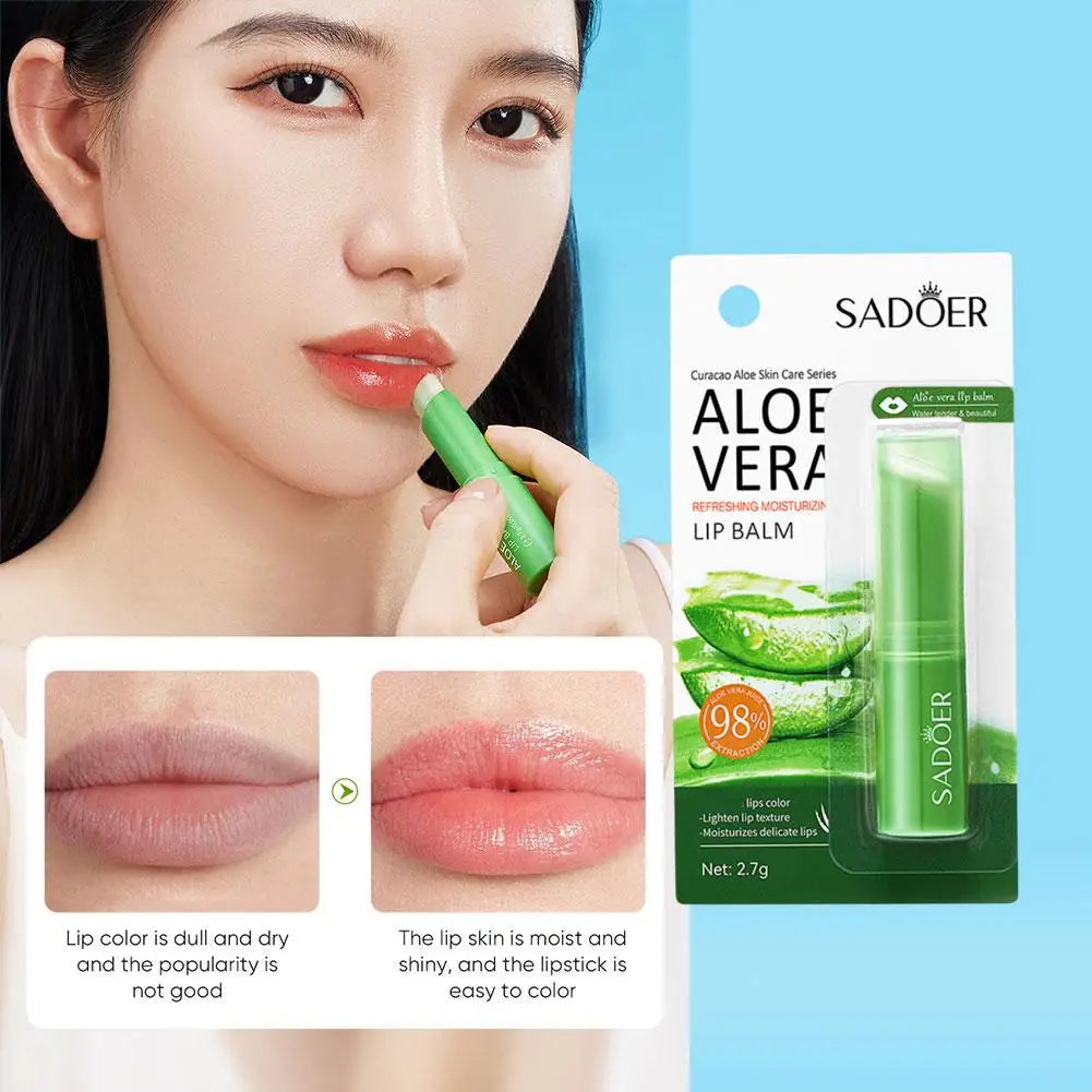 Aloe Vera Hydrating Lip Balm with Vitamin Essence | Moisturizing Repair Lipstick for Soft, Smooth Lips