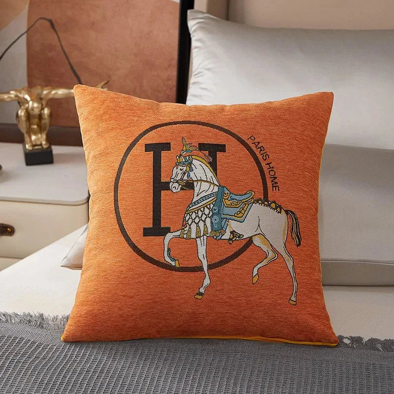 DecorBites™ Cotton Home Logo Pillow Cover – Decorative Throw