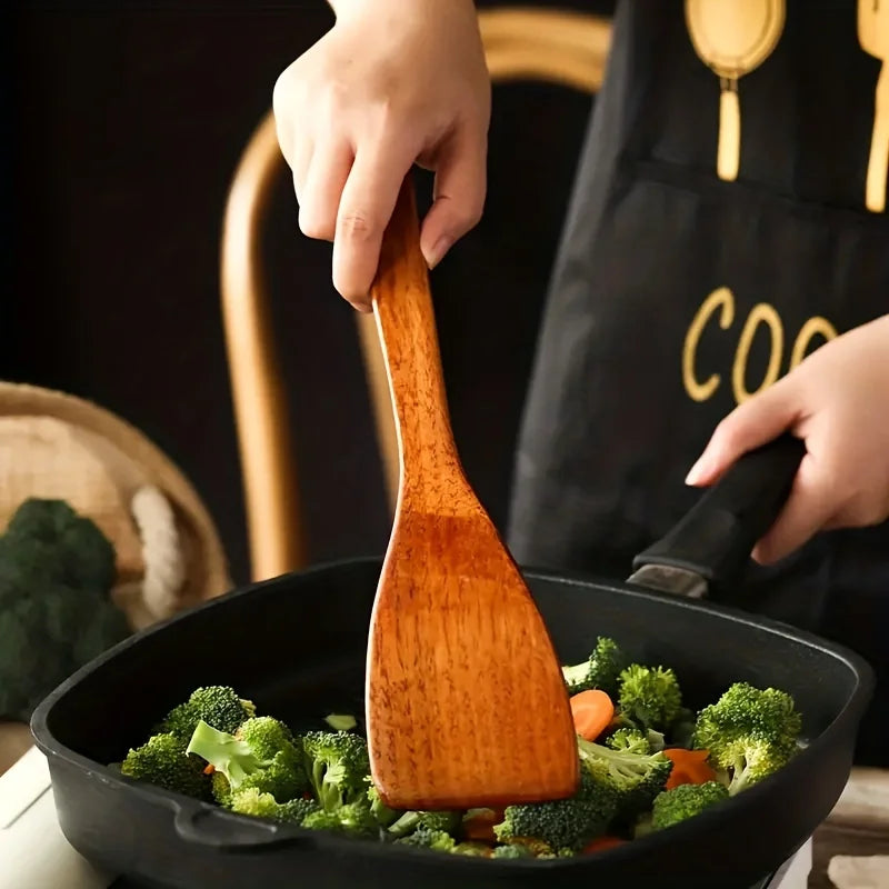 DecorBites™ 4-Piece Wooden Kitchen Utensil Set for Non-Stick