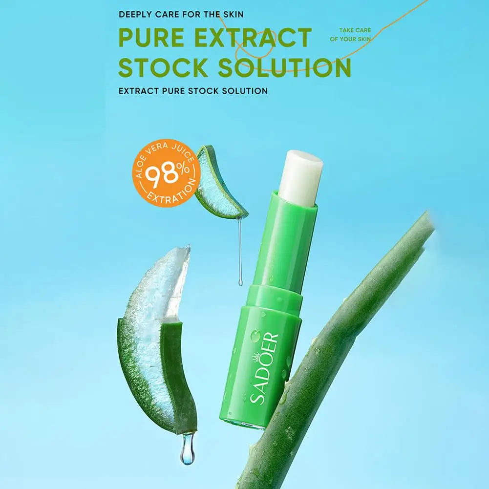 Aloe Vera Hydrating Lip Balm with Vitamin Essence | Moisturizing Repair Lipstick for Soft, Smooth Lips