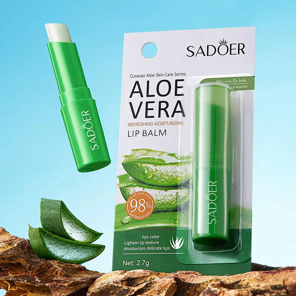 Aloe Vera Hydrating Lip Balm with Vitamin Essence | Moisturizing Repair Lipstick for Soft, Smooth Lips