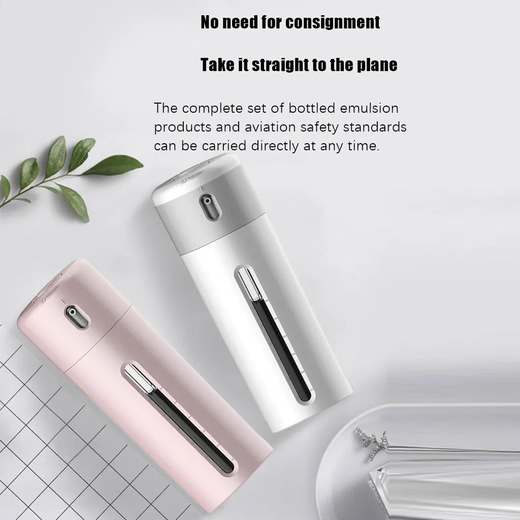 4-in-1 Travel Dispenser Bottle – Refillable Leak-Proof Shampoo, Lotion & Body Wash Container