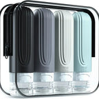 TSA Approved 3oz Travel Bottles Set – Leak-Proof Refillable Silicone Toiletry Containers for Shampoo, Lotion & Liquid