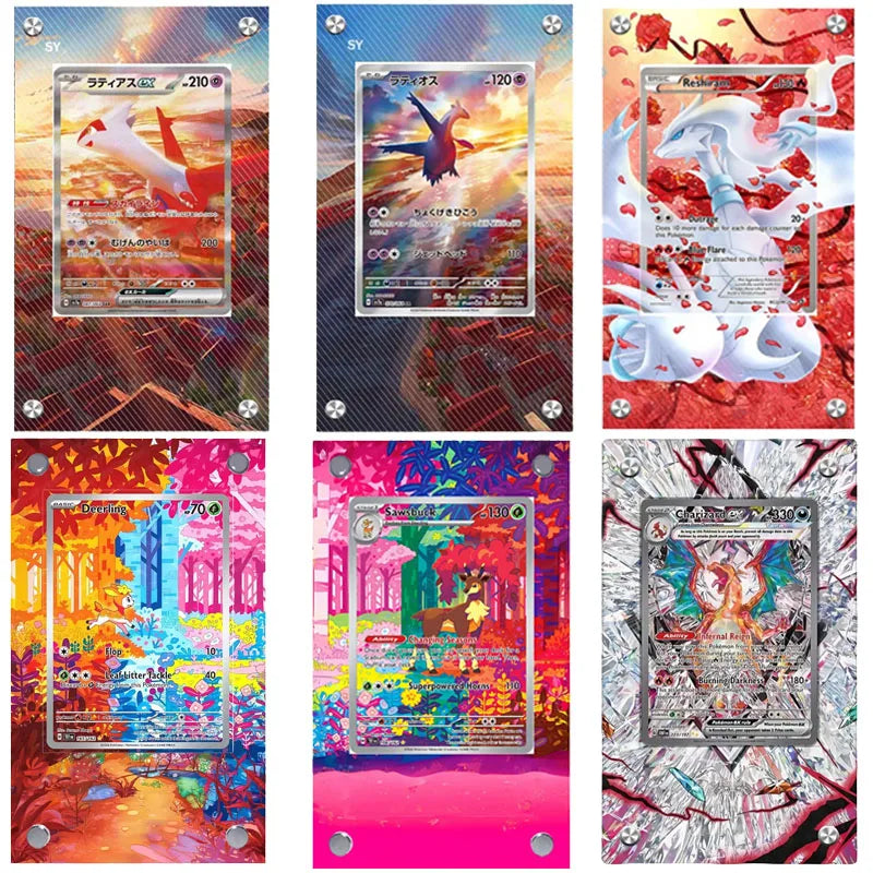 Pokemon Self-Made Acrylic Cartoon Anime Peripheral Articuno Mewtwo Charizard Gengar Wobbuffet Psyduck Kingdra Card Display Stand