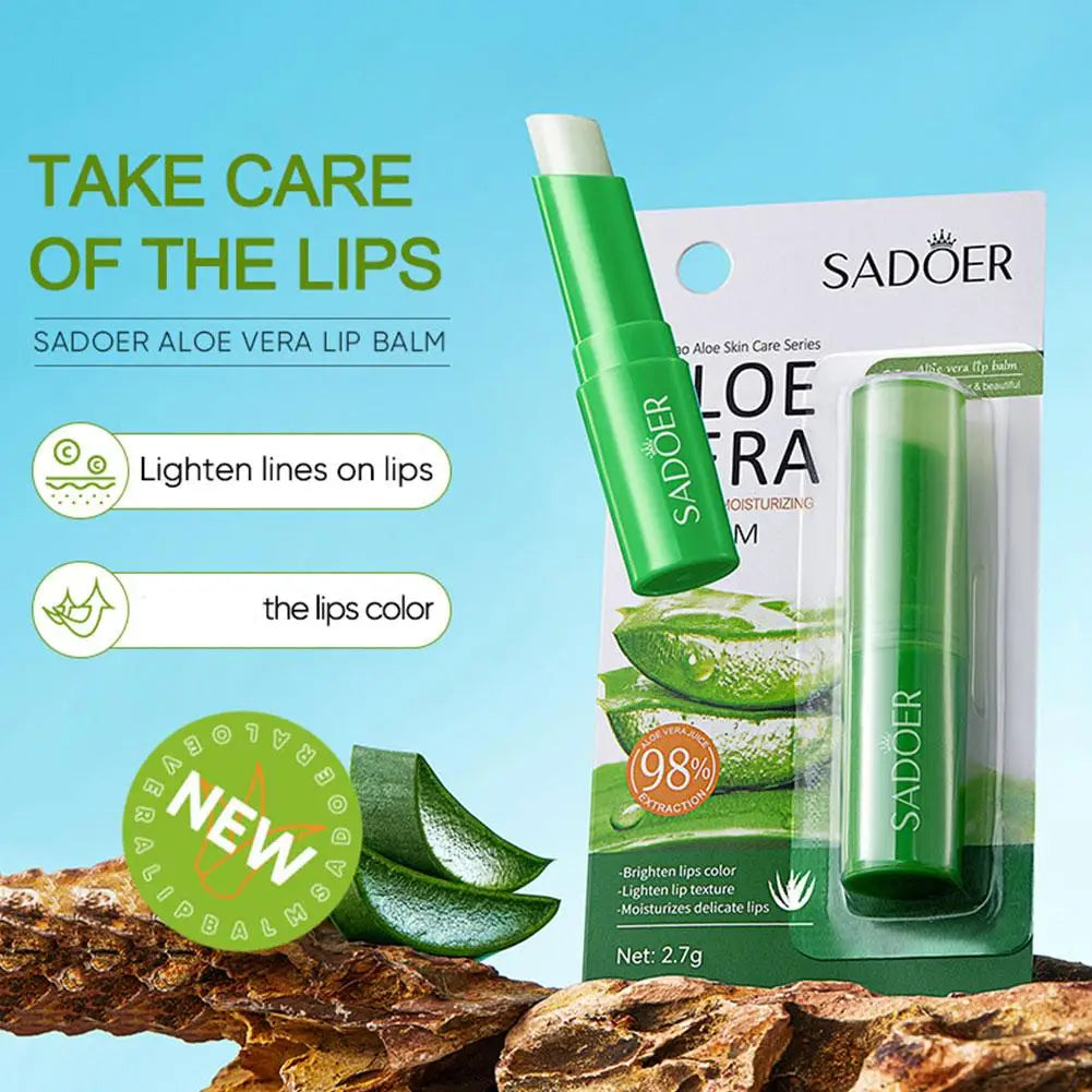 Aloe Vera Hydrating Lip Balm with Vitamin Essence | Moisturizing Repair Lipstick for Soft, Smooth Lips