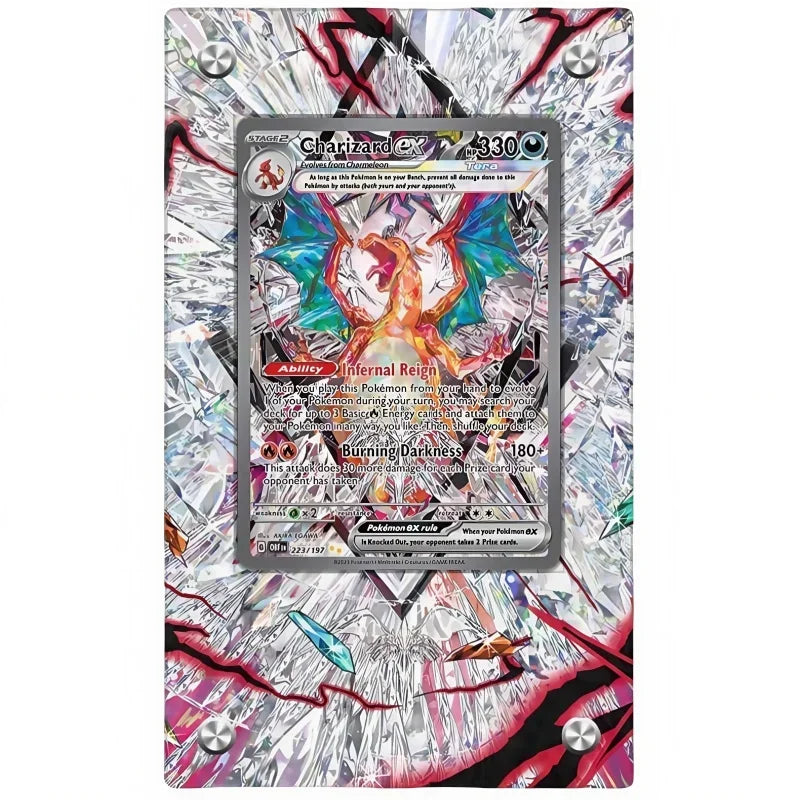 Pokemon Self-Made Acrylic Cartoon Anime Peripheral Articuno Mewtwo Charizard Gengar Wobbuffet Psyduck Kingdra Card Display Stand