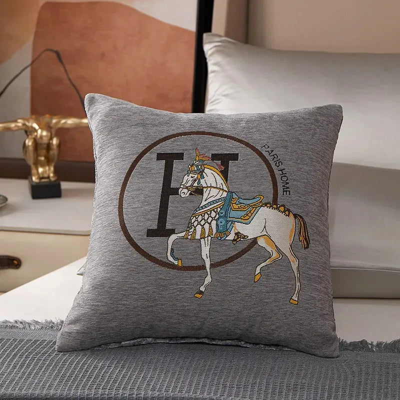 DecorBites™ Cotton Home Logo Pillow Cover – Decorative Throw