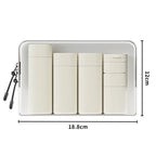 5-in-1 Travel Refillable Silicone Toiletry Bottles Set with Clear Bag – Leak-Proof Shampoo, Conditioner & Lotion Containers