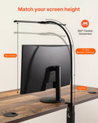 Double Head LED Clamp Desk Lamp – Adjustable Bright Lighting