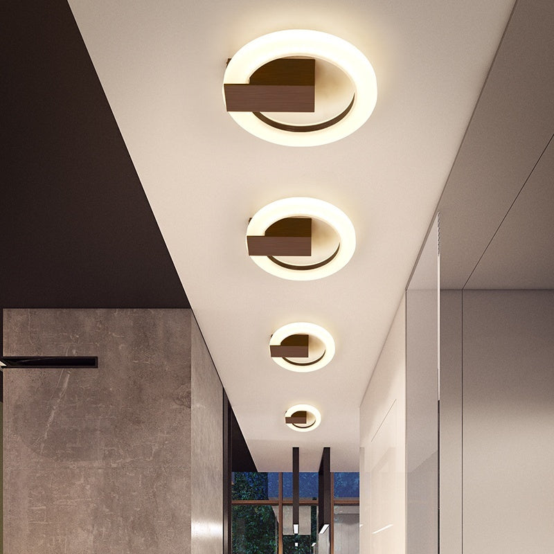 Postmodern LED Round Ceiling Light – Nordic Entryway Style