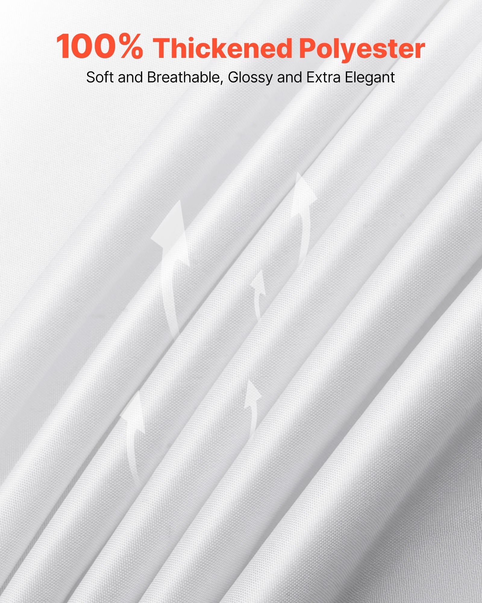 White Round Polyester Tablecloth – 2 Pack, 120 Inch