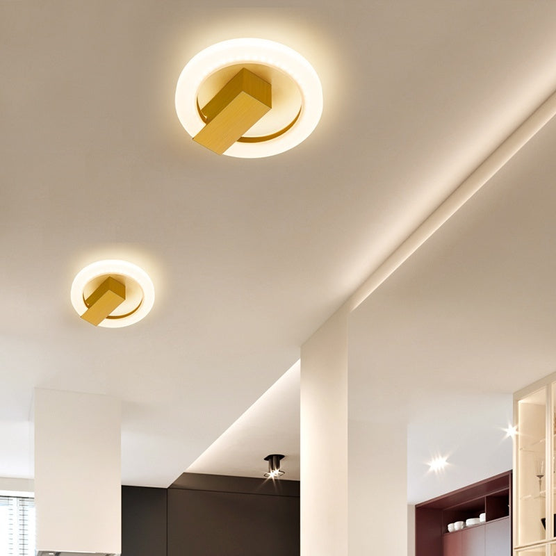 Postmodern LED Round Ceiling Light – Nordic Entryway Style