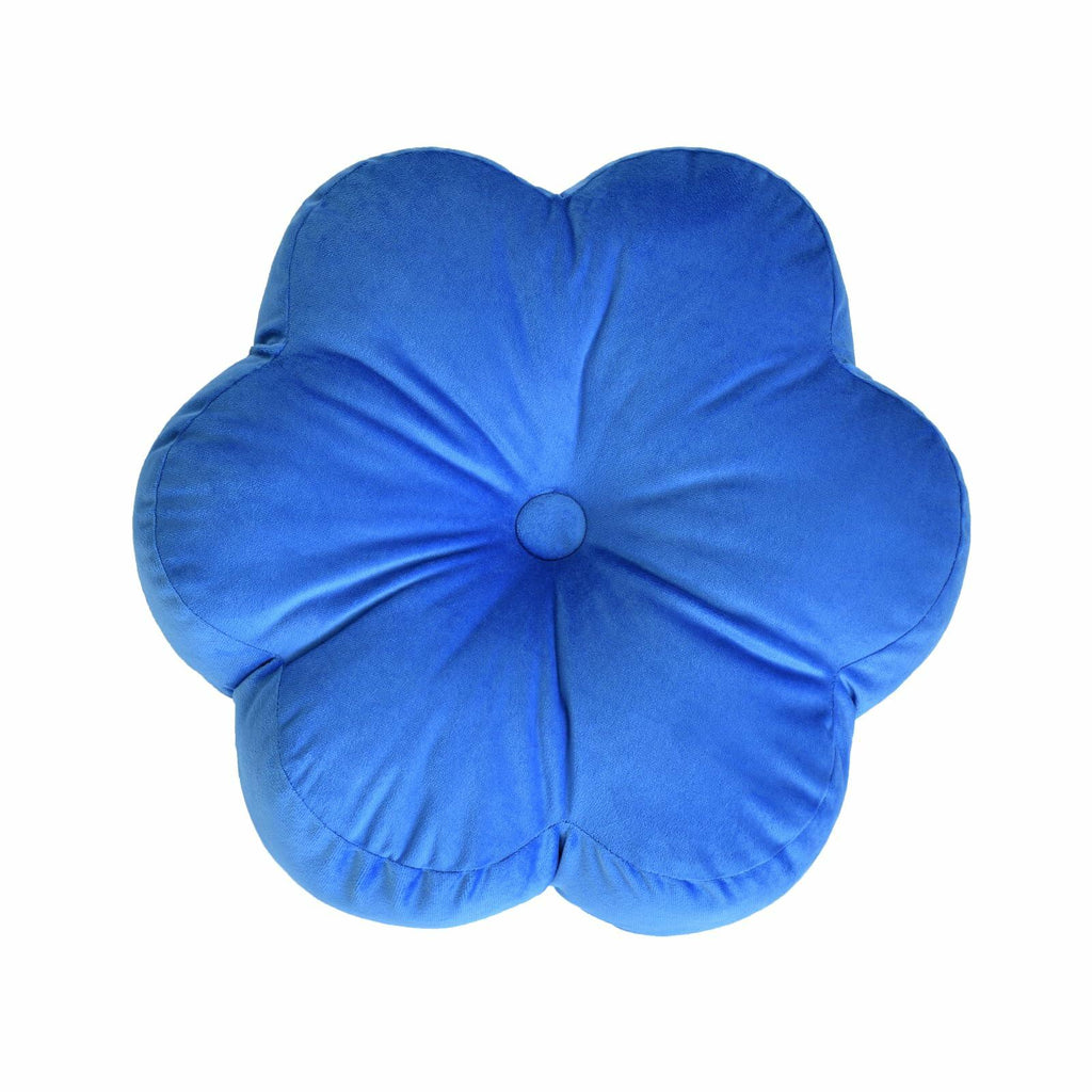 Xuyier Flower-Shaped Velvet Throw Pillow – Modern Black Decor