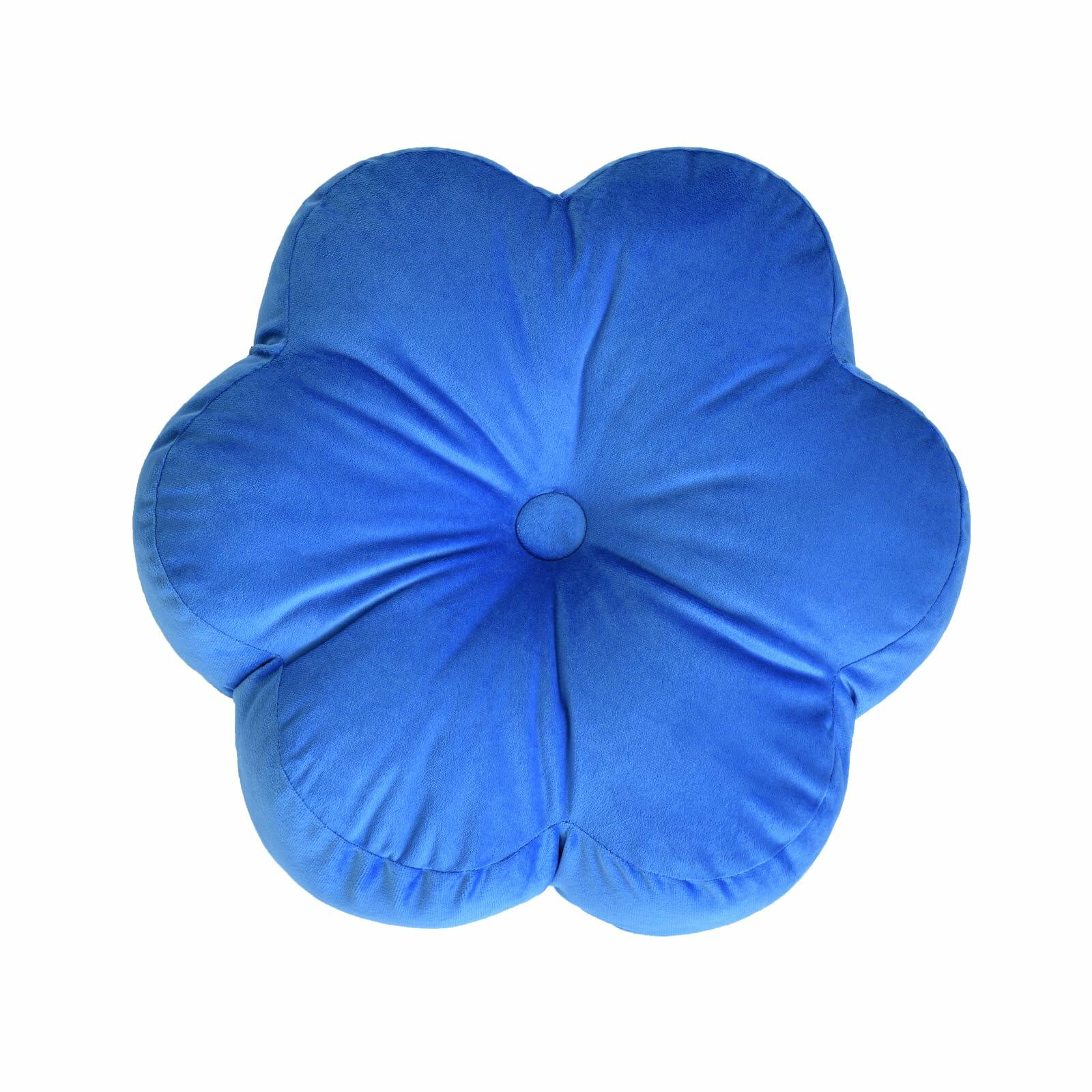 Xuyier Flower-Shaped Velvet Throw Pillow – Modern Black Decor