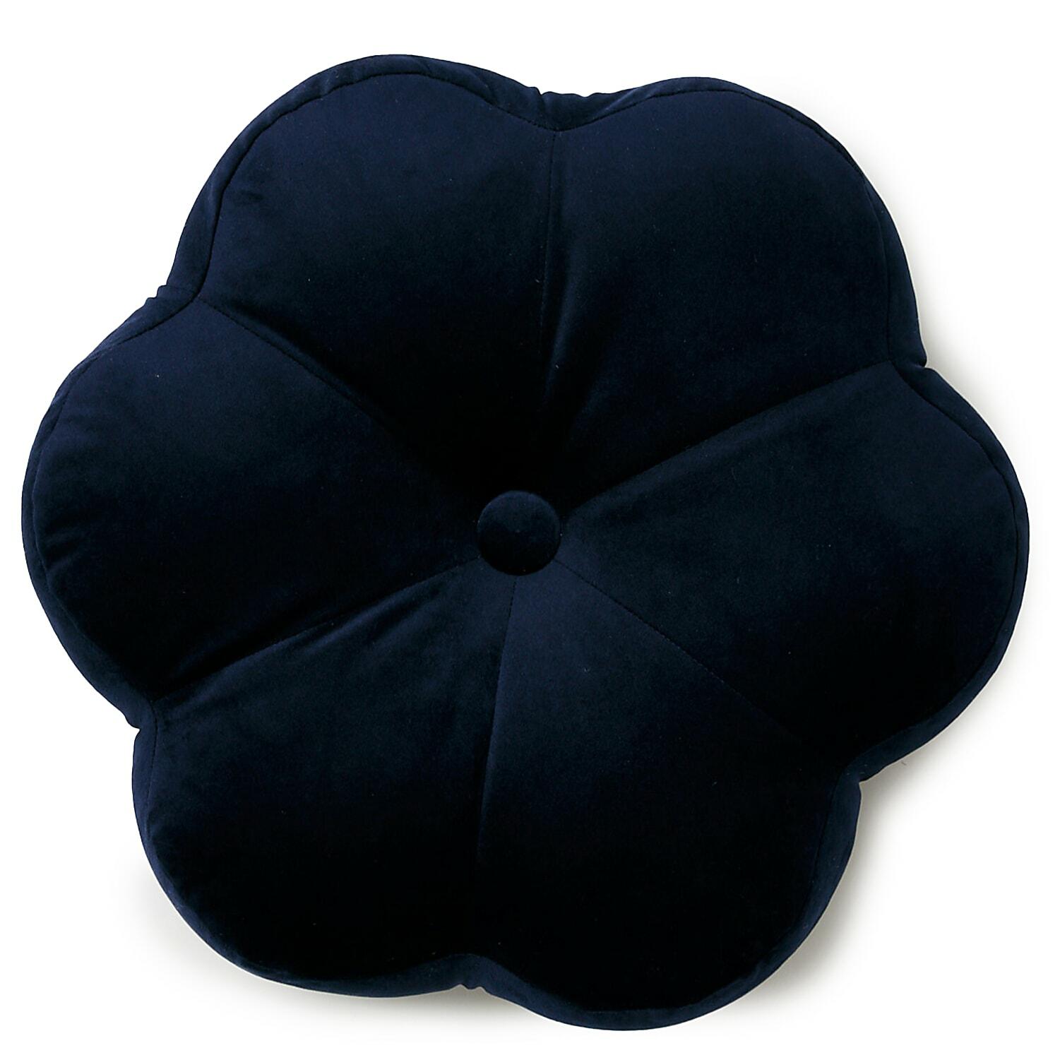 Xuyier Flower-Shaped Velvet Throw Pillow – Modern Black Decor