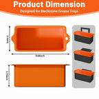 OFDMNY 4 Pcs Orange Silicone Grease Cup Liners for Blackstone 36 28 22 17 Inch