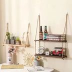 DecorBites™ Rustic Wood Floating Wall Shelves – Set of 3