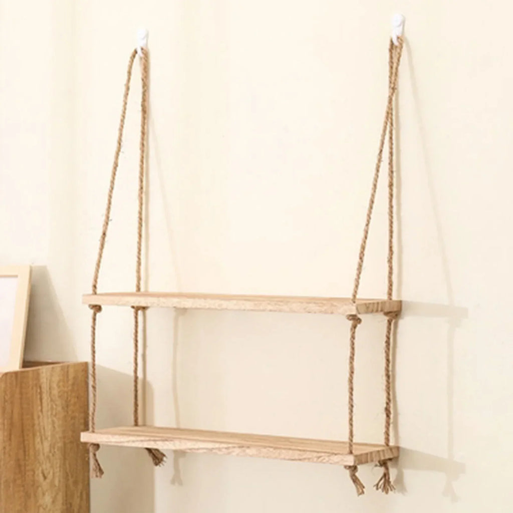 DecorBites™ Rustic Wood Floating Wall Shelves – Set of 3