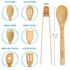 Wooden Spoons for Cooking – 7 Pack Bamboo Utensil Set